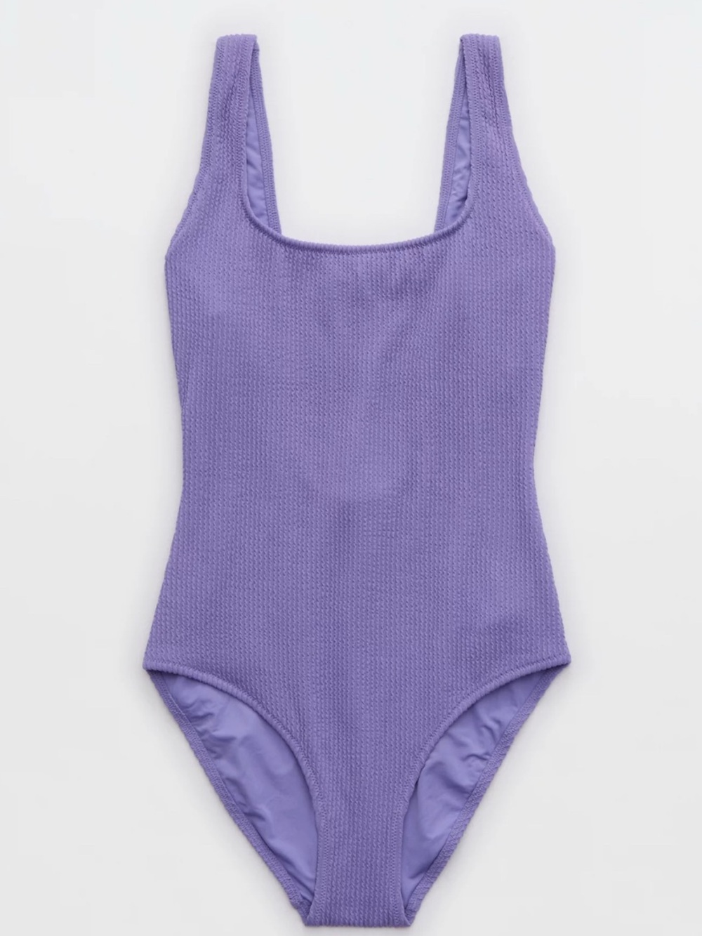 NWT aerie Lavender Ribbed One-Piece Swimsuit